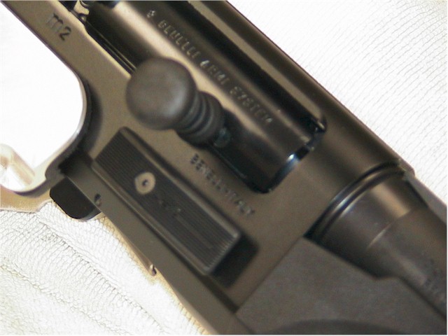 Benelli M2 Extended Release and bolt racker
